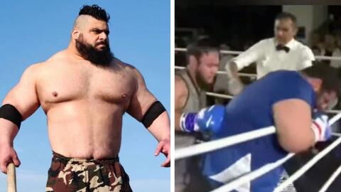 Le "Hulk Iranien", 175 kilos, se fait mettre KO en quelques secondes pour son 1er combat de boxe
