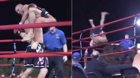 Justin Gaethje met un énorme slam KO lors de son premier combat de MMA (VIDÉO)