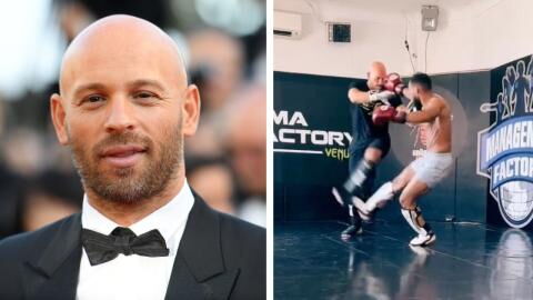 Franck Gastambide envoie au tapis un champion de MMA français dans un combat d'entrainement