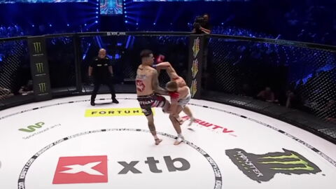Une future star du MMA signe un KO éclair en 5 secondes, le plus rapide du KSW
