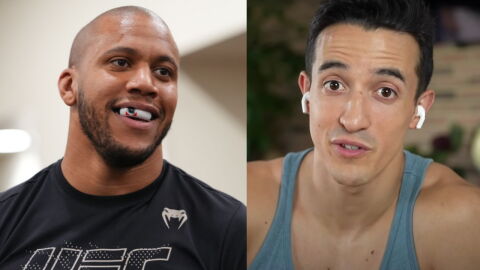 Le combattant UFC Ciryl Gane terrasse Tibo InShape en un seul coup de pied