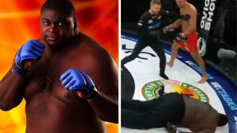 Zuluzinho, combattant MMA de 177 kilos, prend un KO démentiel qui le laisse inconscient