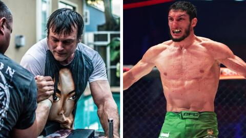 Le champion de bras de fer Devon Larratt défie des combattants de MMA français et les anéantit