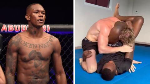 Le champion UFC Israel Adesanya soumet Logan Paul dans un combat d'entrainement (VIDEO)