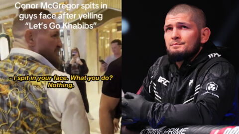 Provoqué, Conor McGregor crache au visage d’un fan de Khabib Nurmagomedov