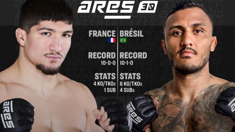 Ares 30 : Baki vs Thiago Lima : streaming, date, heure, diffusion TV, combats... tout savoir