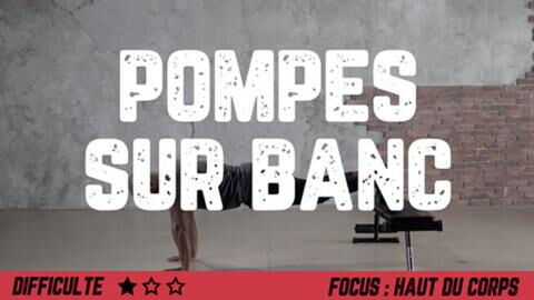 Pompes sur banc : exercice de musculation pour pectoraux