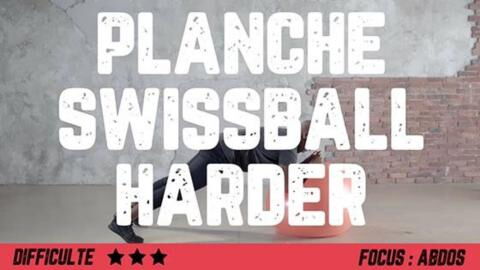 Planche Swissball Harder : exercice poussé avec l'accessoire