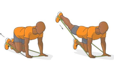 Donkey Kicks | exercice fessier : guide à la machine ou à l'élastique