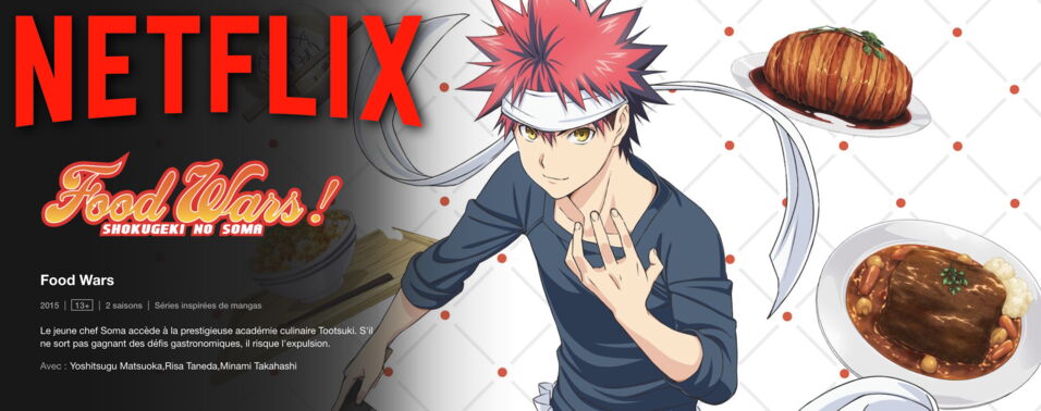 Food Wars streaming : regarder les saisons 3, 4 et 5 en streaming, les