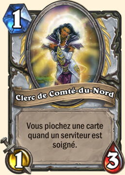 Hearthstone : battre Seigneur Gargamoelle, Carte prêtre Clerc de Compté-du-Nord