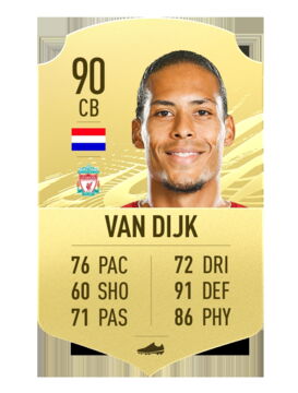 7. Virgil Van Dijk (90)