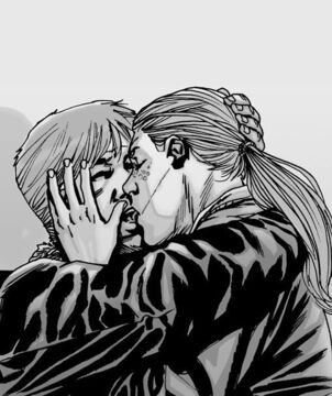 À l'inverse, Rick se met en couple avec Andréa, survivante qui meurt rapidement dans la série...