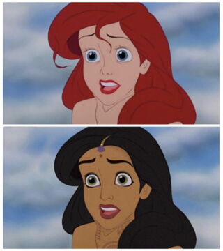 Ariel (La Petite Sirène) imaginée sous des traits... Indiens !