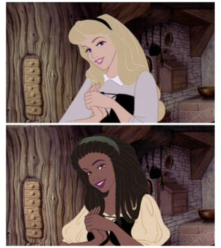 Aurore (La Belle aux Bois Dormants) imaginée sous des traits... Jamaïcains !