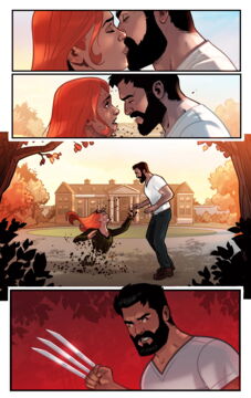 Bonus : une scène après le snap de Thanos, Jean Grey se vaporise devant Logan