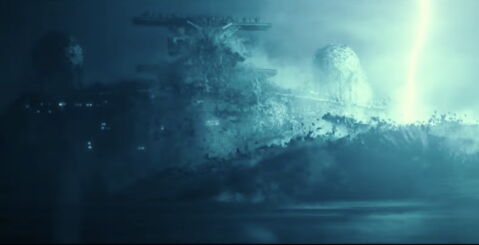 Des vaisseaux sortis de terre... et des éclairs ?