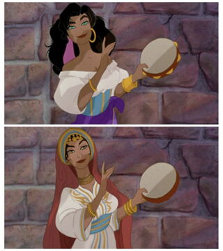 Emeralda (le Bossu de Notre-Dame) imaginée avec des traits maghrébins !