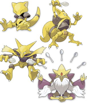 Évolution de Abra > Kadabra > Alakazam > Mega-Alakazam