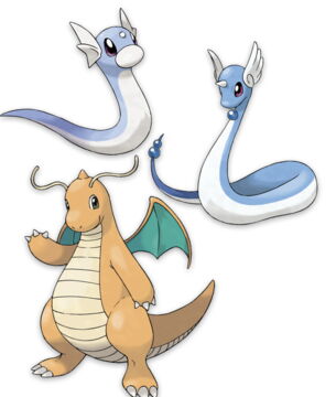 Évolution de Minidraco en Draco, puis en Dracolosse