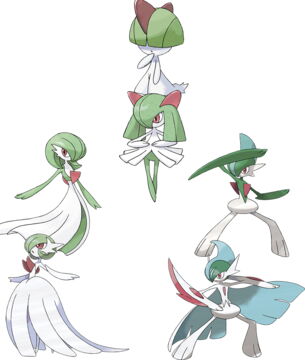 Évolution en double famille : Tarsal>Kirlia puis Gardevoir>Méga-Gardevoir ou Gallame>Méga-Gallame