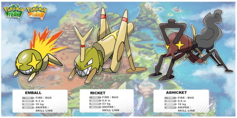 Pokémon Australien : Emball / Ricket / Ashicket