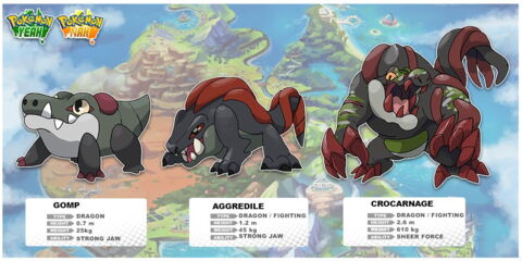 Pokémon Australien : Gomp / Aggredile / Crocarnage