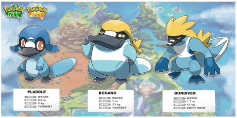 Pokémon Australien : Pladdle / Bogano / Bondiver