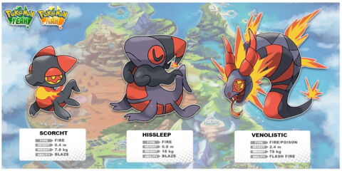 Pokémon Australien : Scorcht / Hissleep / Venolistic