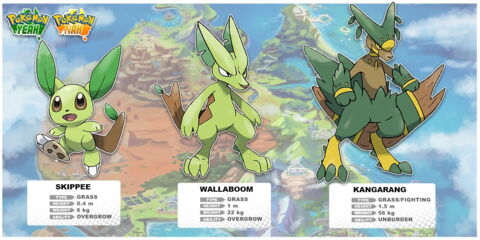 Pokémon Australien : Skippee / Wallaboom / Kangarang