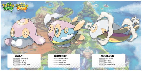 Pokémon Australien : Waily / Blimerry / Aeraloon