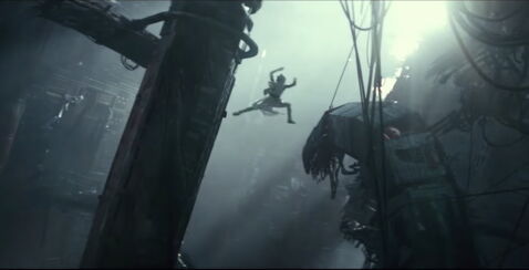 Rey de nouveau dans les ruines d'un vaisseau