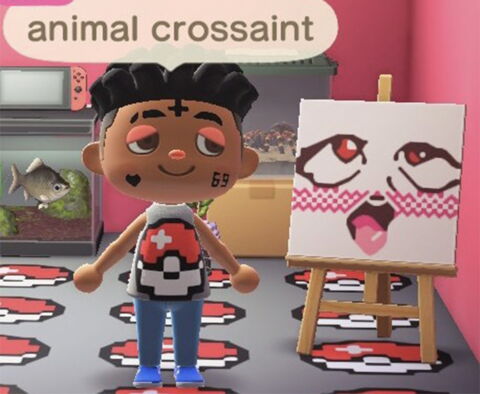 Une peinture d'ahegao face