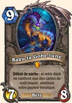 Hearthstone Extension Bois Maudit nouvelle carte neutre : Baku la Gobe-lune