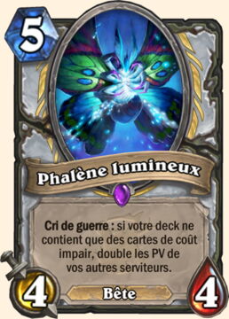 Hearthstone Extension Bois Maudit nouvelle carte Prêtre : Phalène lumineux