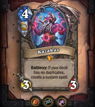 Kazakus : si votre deck n'a pas de duplicatas, créez un sort personnalisé