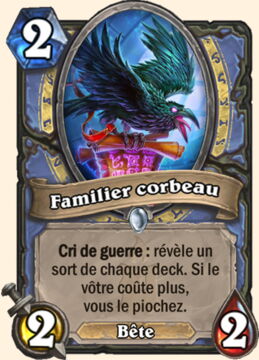 Nouvelle carte Hearthstone, Kobolds et Catacombes : Familier corbeau. Nouvelle carte serviteur mage