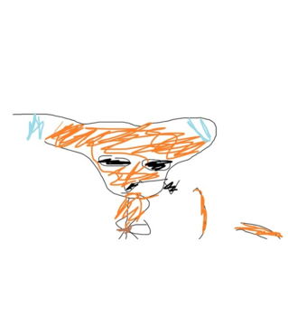 League of Legends : dessin de Gnar les yeux fermés