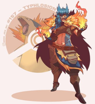 15. Typhlosion en mode samouraï