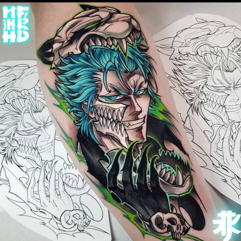 Ce tatouage de Grimjow (Bleach) est plus que bluffant !