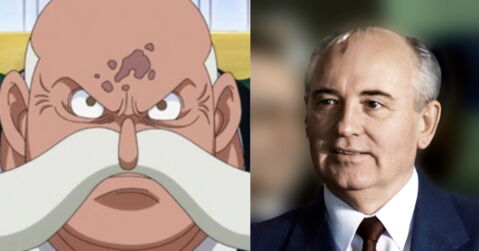 L'un des membres du Gorosei (One Piece) ressemble à Mikhaïl Gorbatchev
