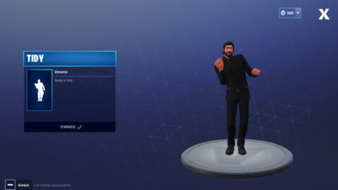 10. Tidy (500 V-Bucks)