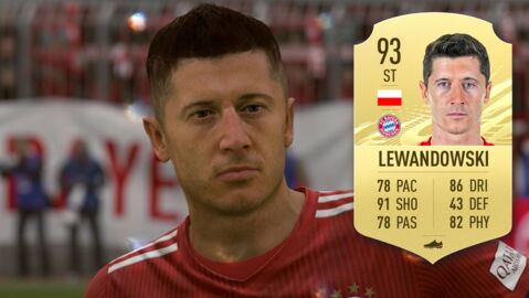 3. Robert Lewandowski : 93