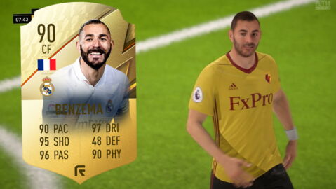 9. Karim Benzema : 90