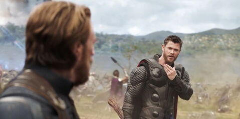 8. Les retrouvailles de Thor et Captain improvisées par Chris Hemsworth et Chris Evans