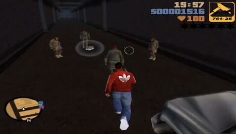 5. Le rassemblement de SDF (GTA 3)