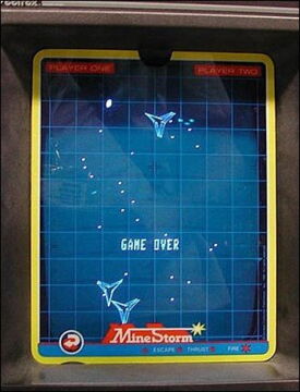 6. Mine Storm - Développé par le General Consumer Electric et intégré directement au Vectrex