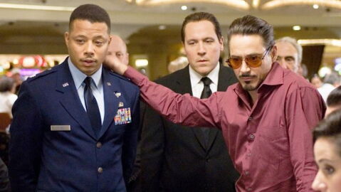 Robert Downey Jr. et Terrence Howard dans Iron Man