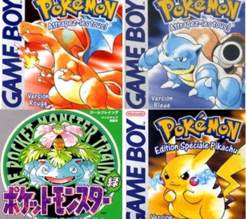 5ème place - Pokémon Rouge/Bleu/Vert avec 31,38 millions d'exemplaires vendus