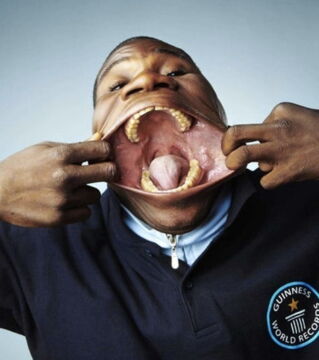Angolan man Francisco Domingo Joaquim possesses the world’s largest mouth. He can fit an entire can in it with no problem.